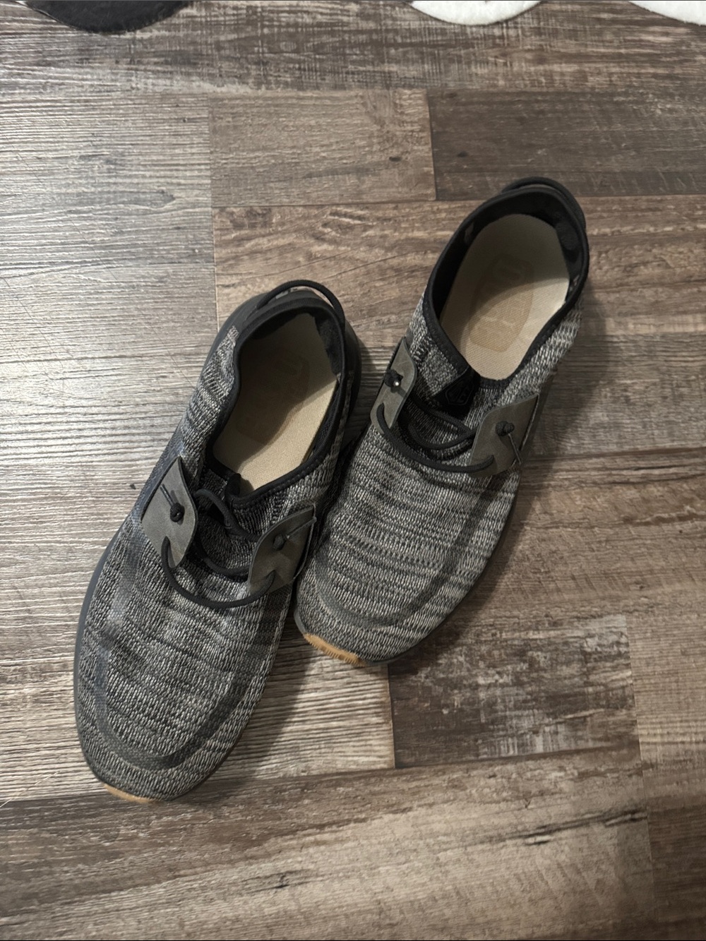 Hey Dude Men's Slip-On Knit Sneakers - Gray/Black